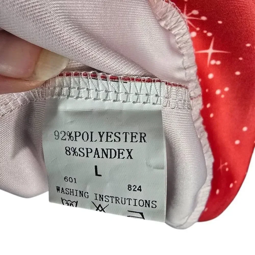 SHEIN Red Santa Illusion Crew Neck Sweater